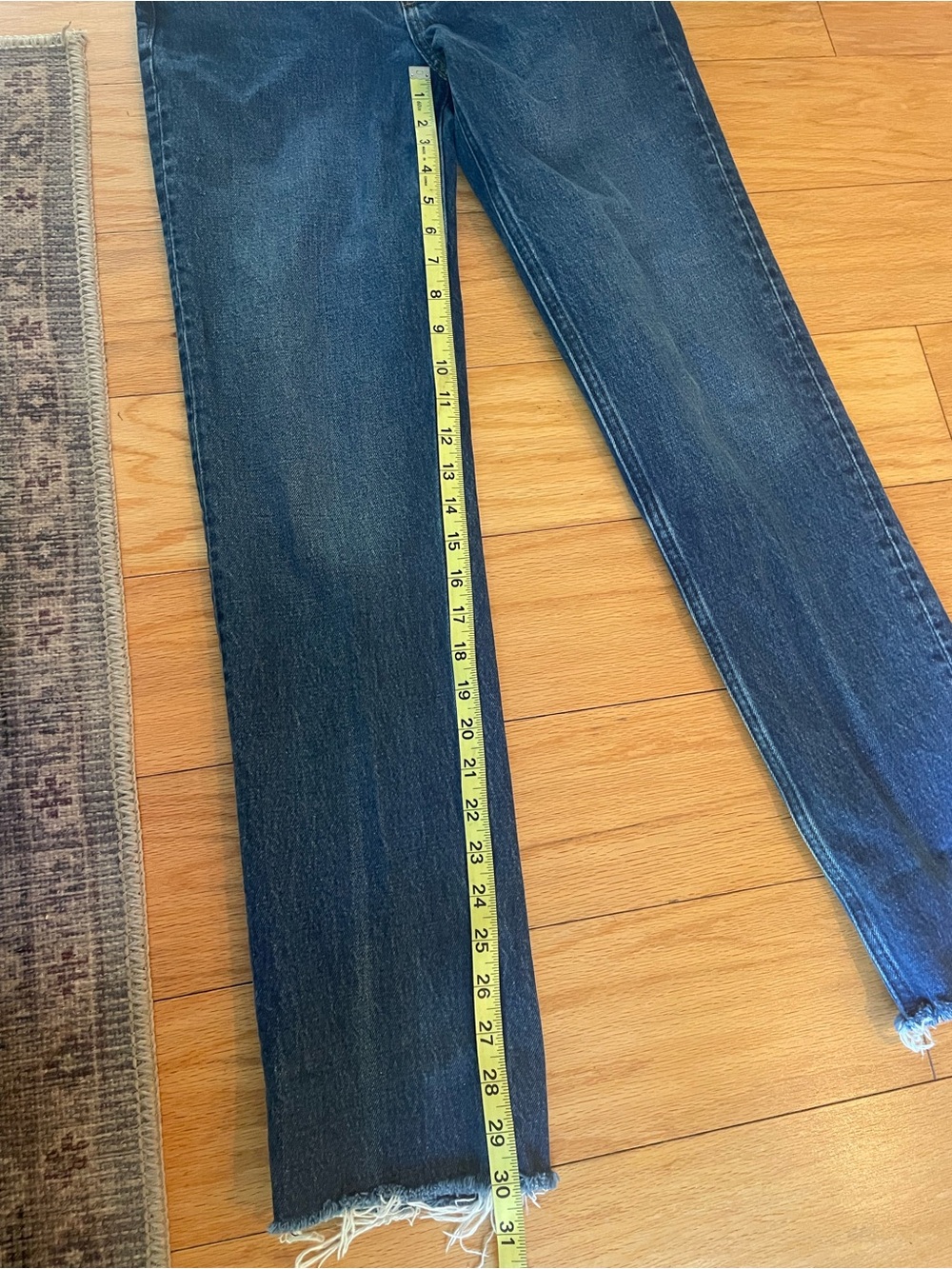Abercrombie & Fitch Women's Deep Indigo Straight-Leg Jeans